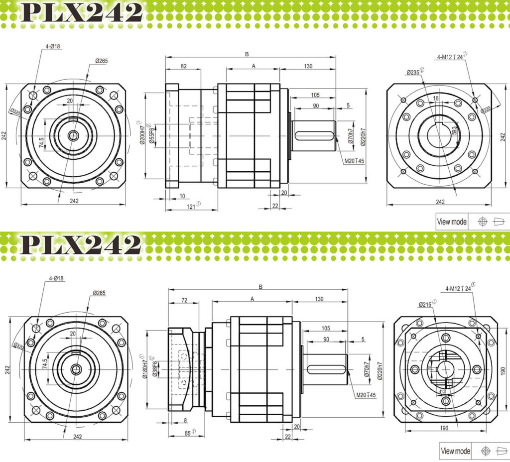 plx high torque planetary gearbox