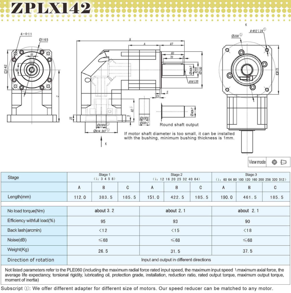 speed transmission gearhead