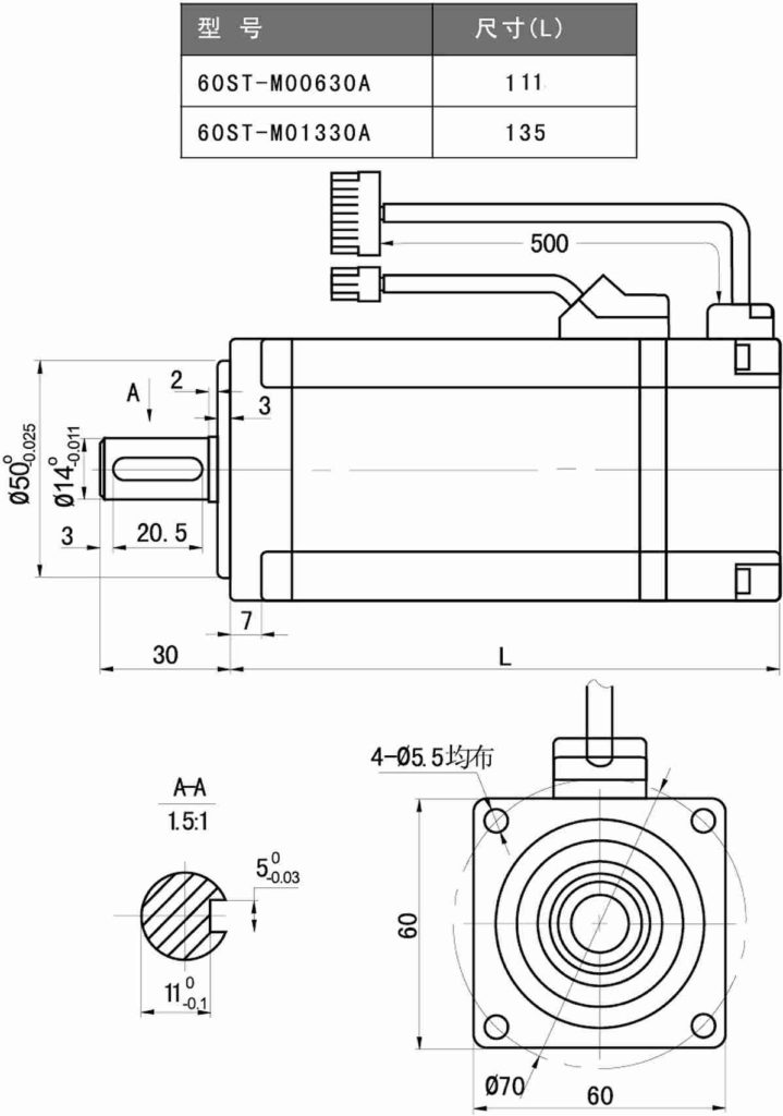 ac servo motor tech data