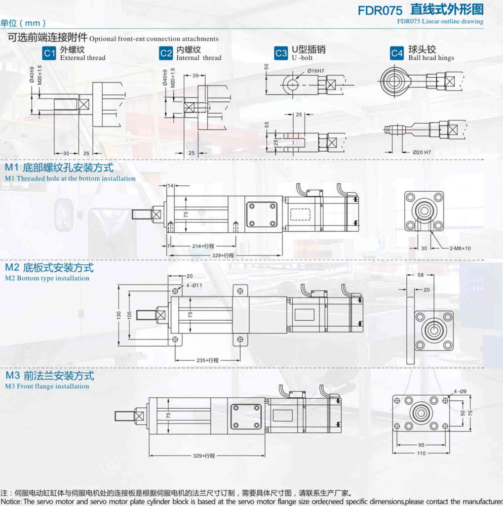 electric hydraulic cylinders outline