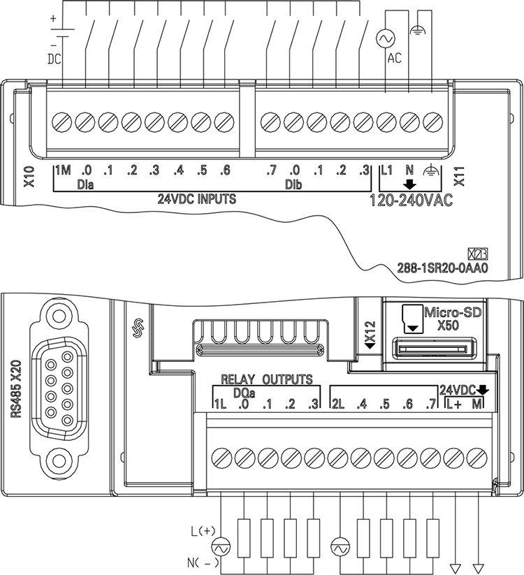 6ES7288-1SR20-0AA0 IO DIAGRAM