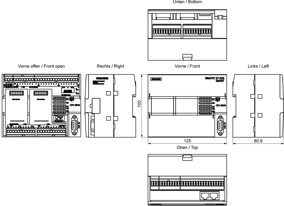 6ES7288-1SR40-0AA2 Cpu module drawing