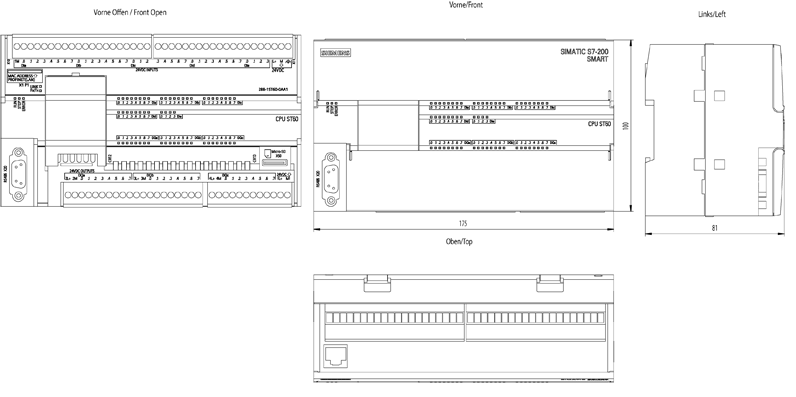 6ES7288-1ST60-0AA1 diamension drawing