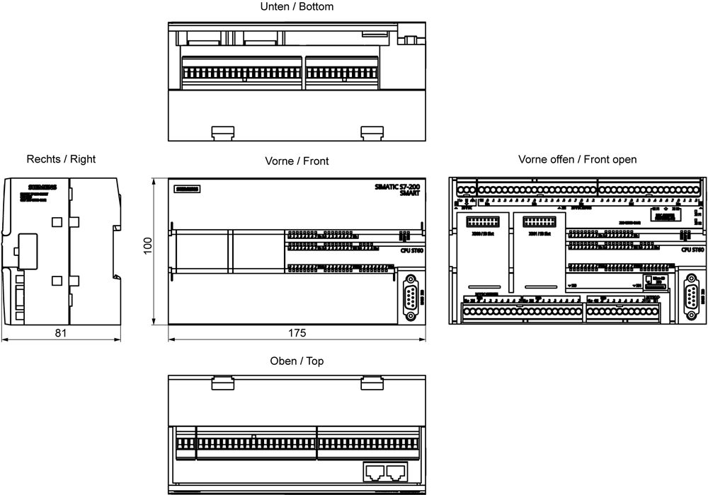 6ES7288-1ST60-0AA2 drawing