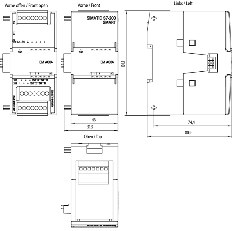 6ES7288-3AQ04-0AA0 diemension