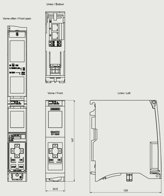 6ES7511-1AK02-0AB0 size drawing