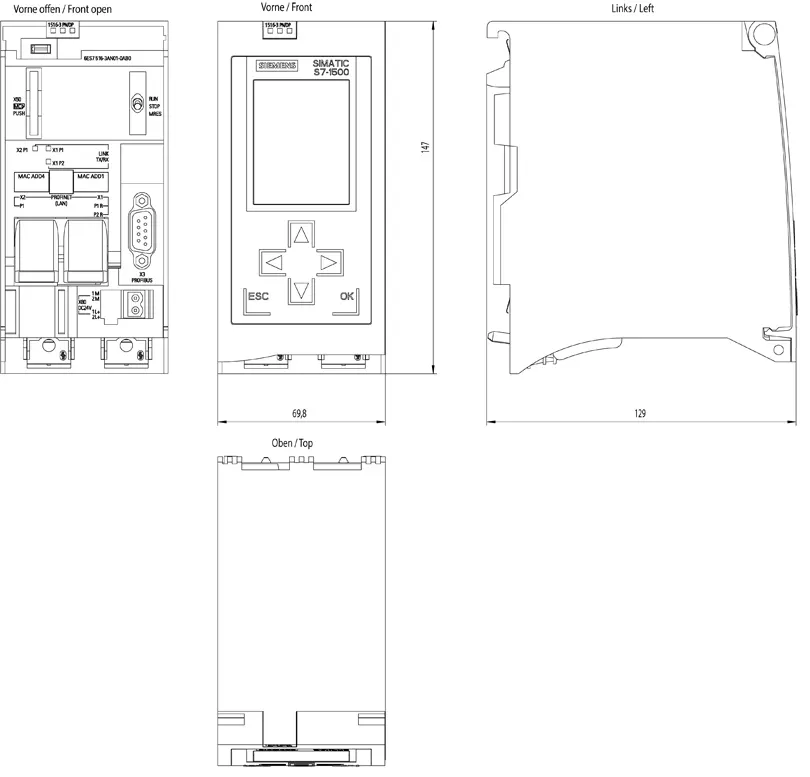 6ES7516-3AN01-0AB0 drawing