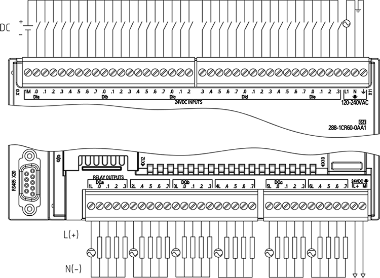 plc module 6ES7288-1CR60-0AA0 drawing