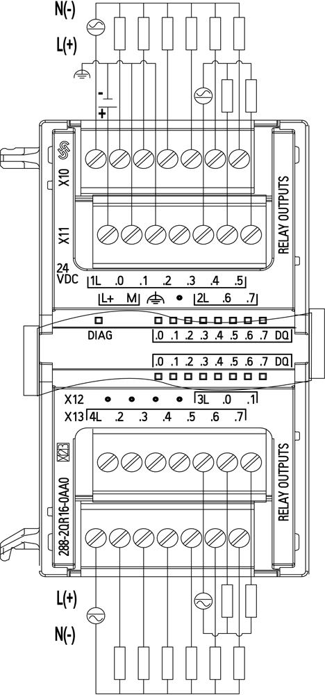 6ES7288-2QR16-0AA0 wiring view